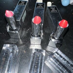 Dior Lipstick Trio - Fuchsia, Coral, Scarlet